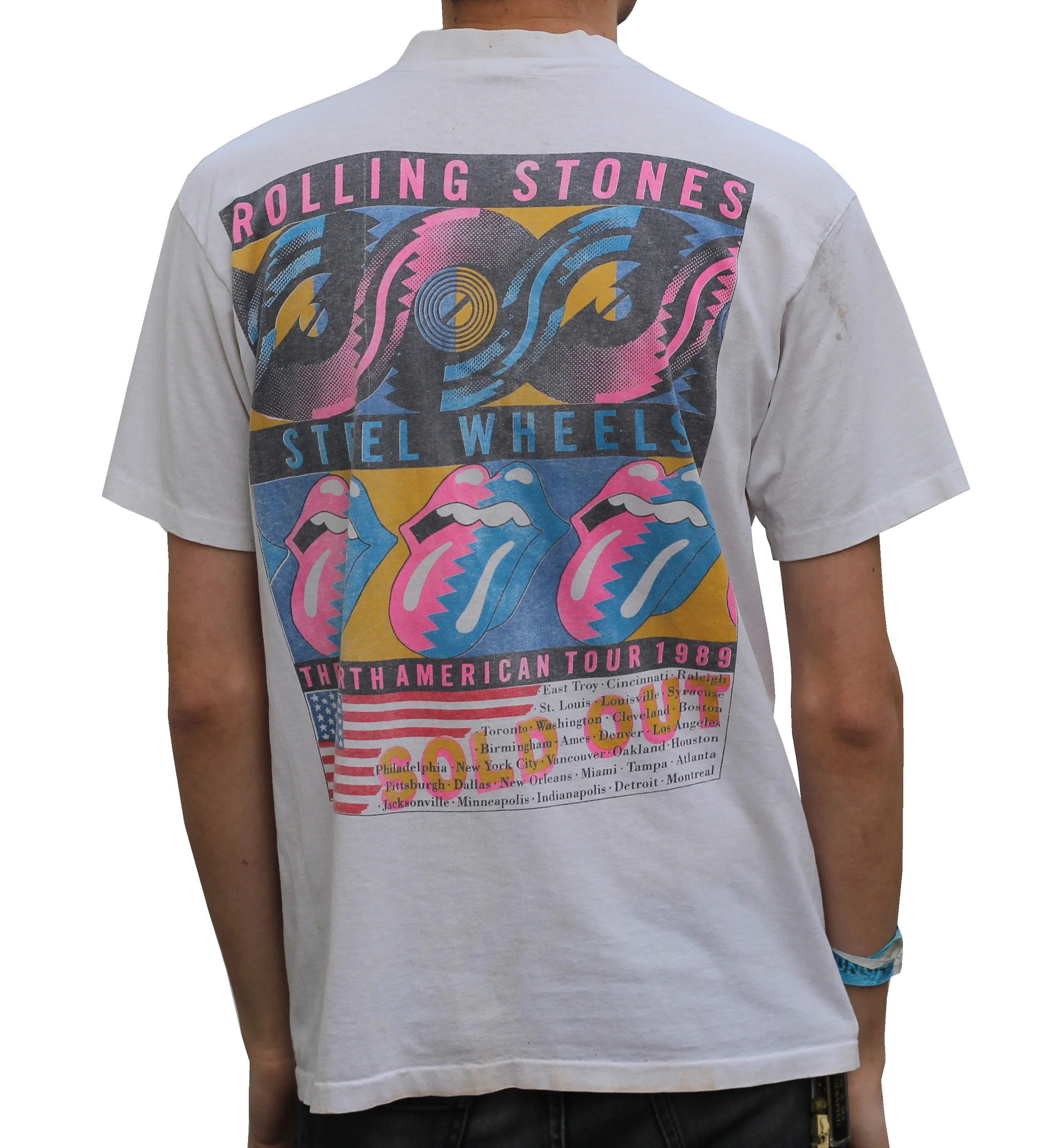 Vintage Rolling Stones 1989 Steel Wheels Tour Shirt (Size L, Fits
